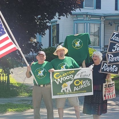 Clayton, Cyril, and Kathy starting the campaign
