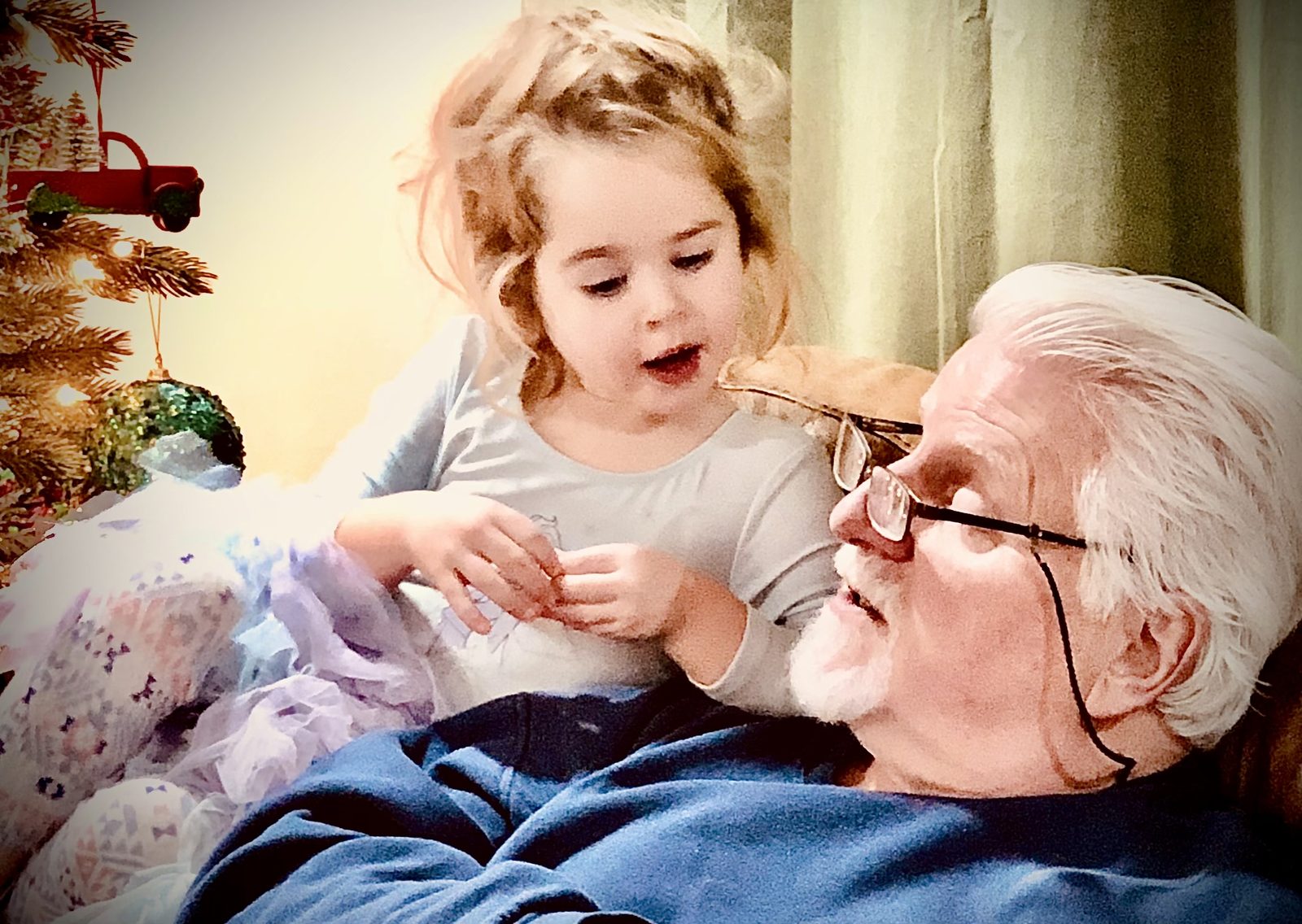 Steve Coffill with his granddaughter