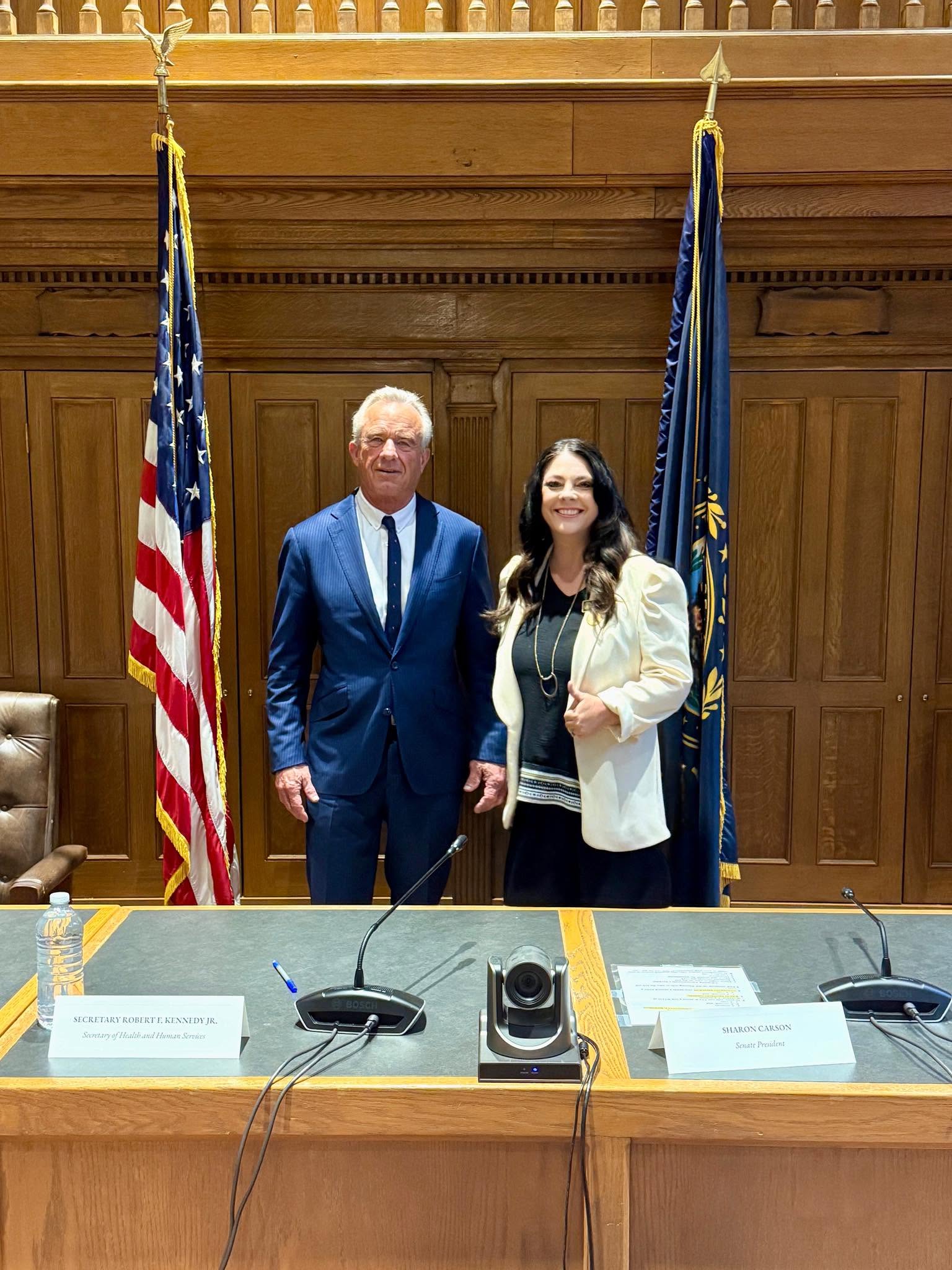 Lisa Mazur at a formal government event