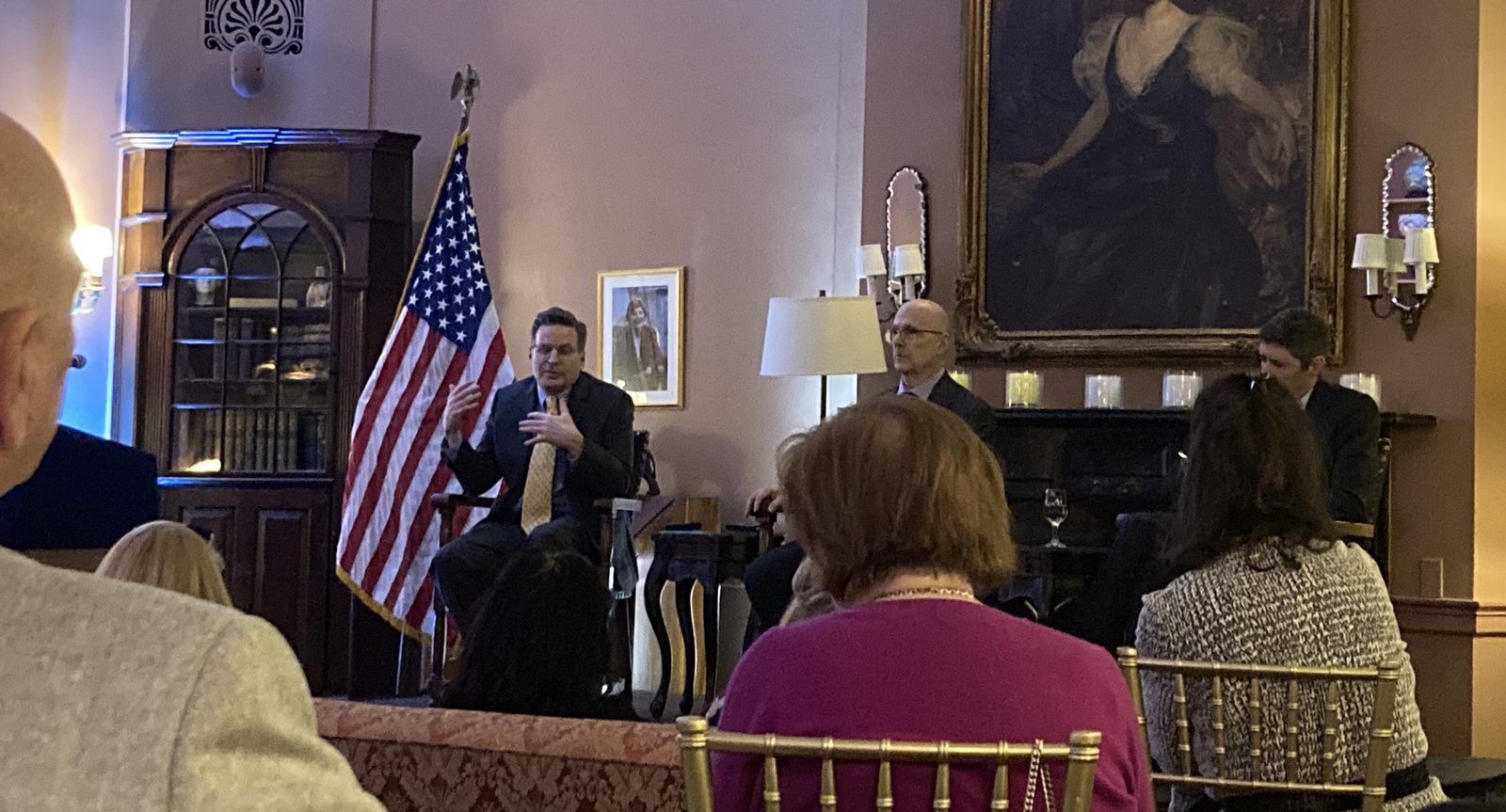 Paul Rossi at an education panel discussion