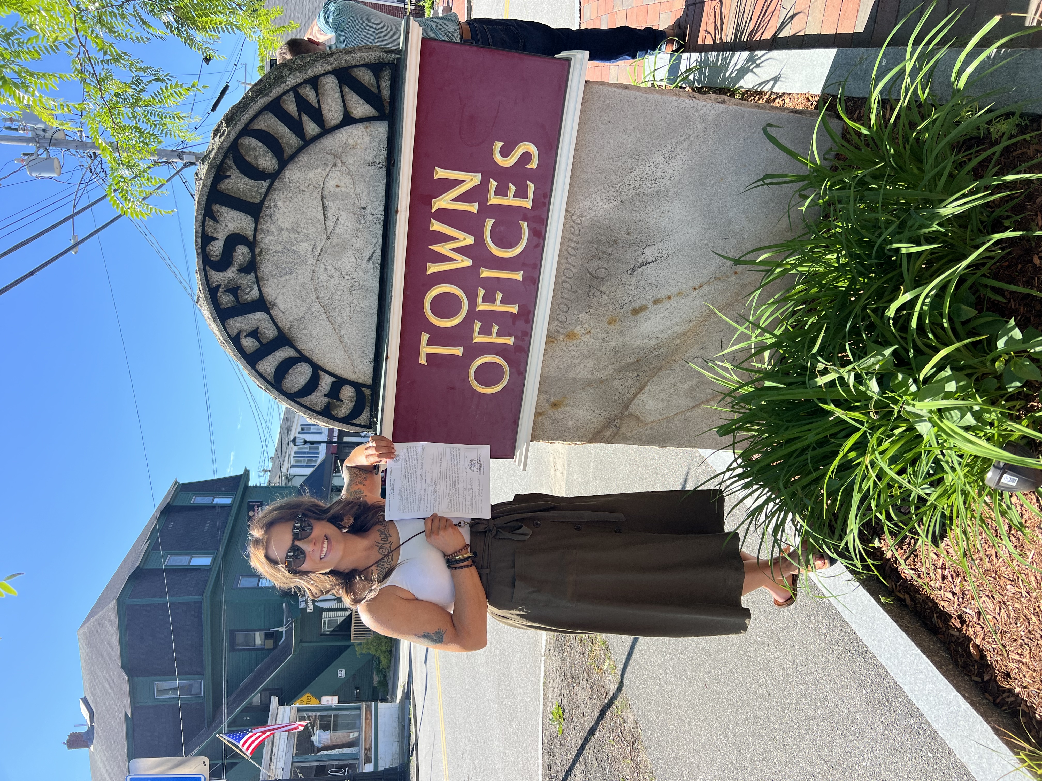 Shanun Carey filing at the Goffstown town offices