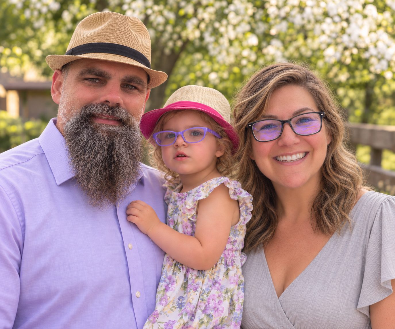 Eric Bourgeois with his family