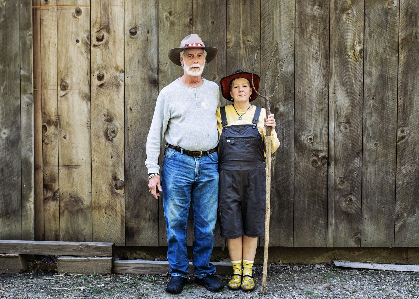 Larry and Leanne Miner on the farm