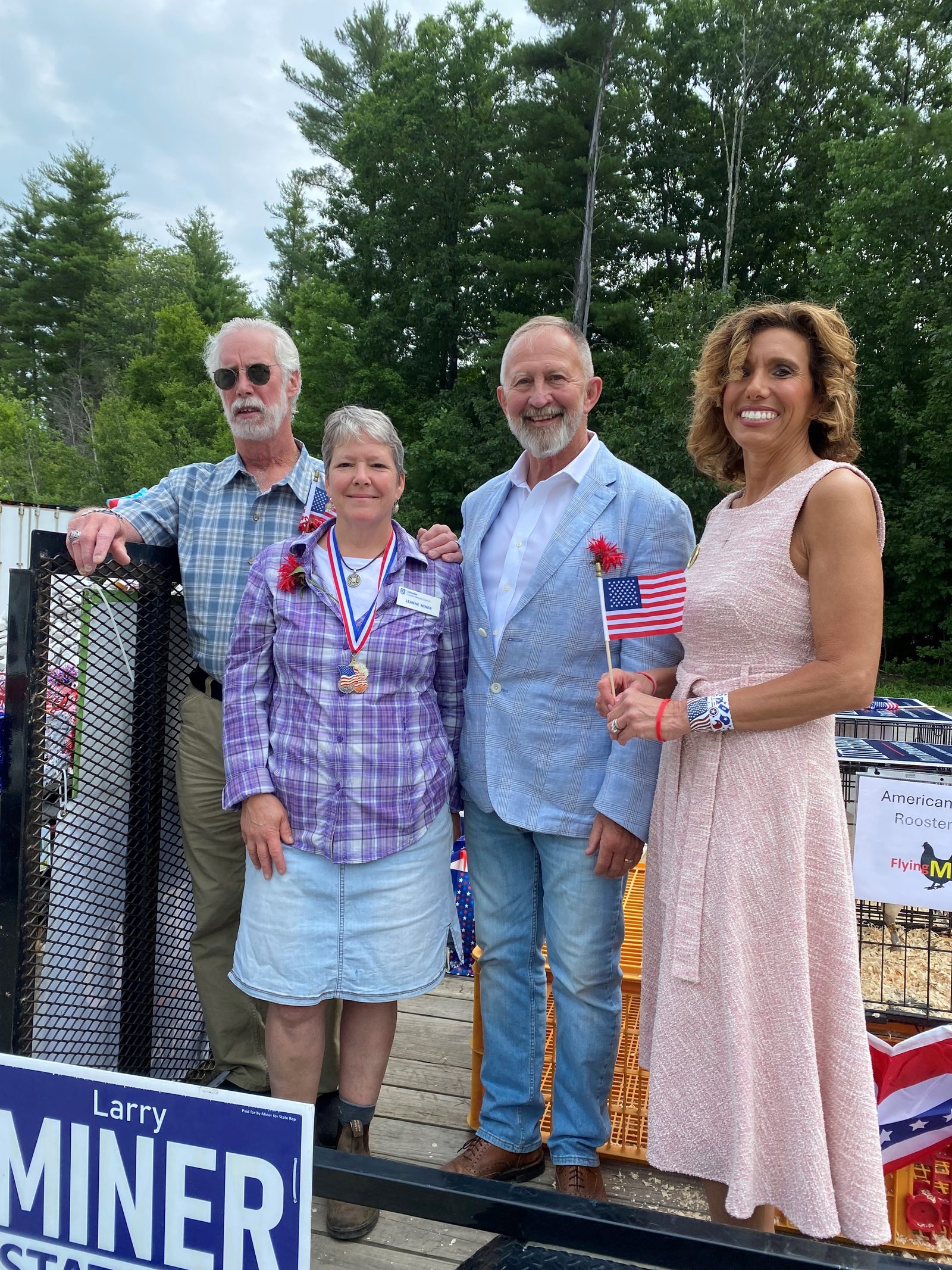 Larry Miner with supporters at a Fremont community event
