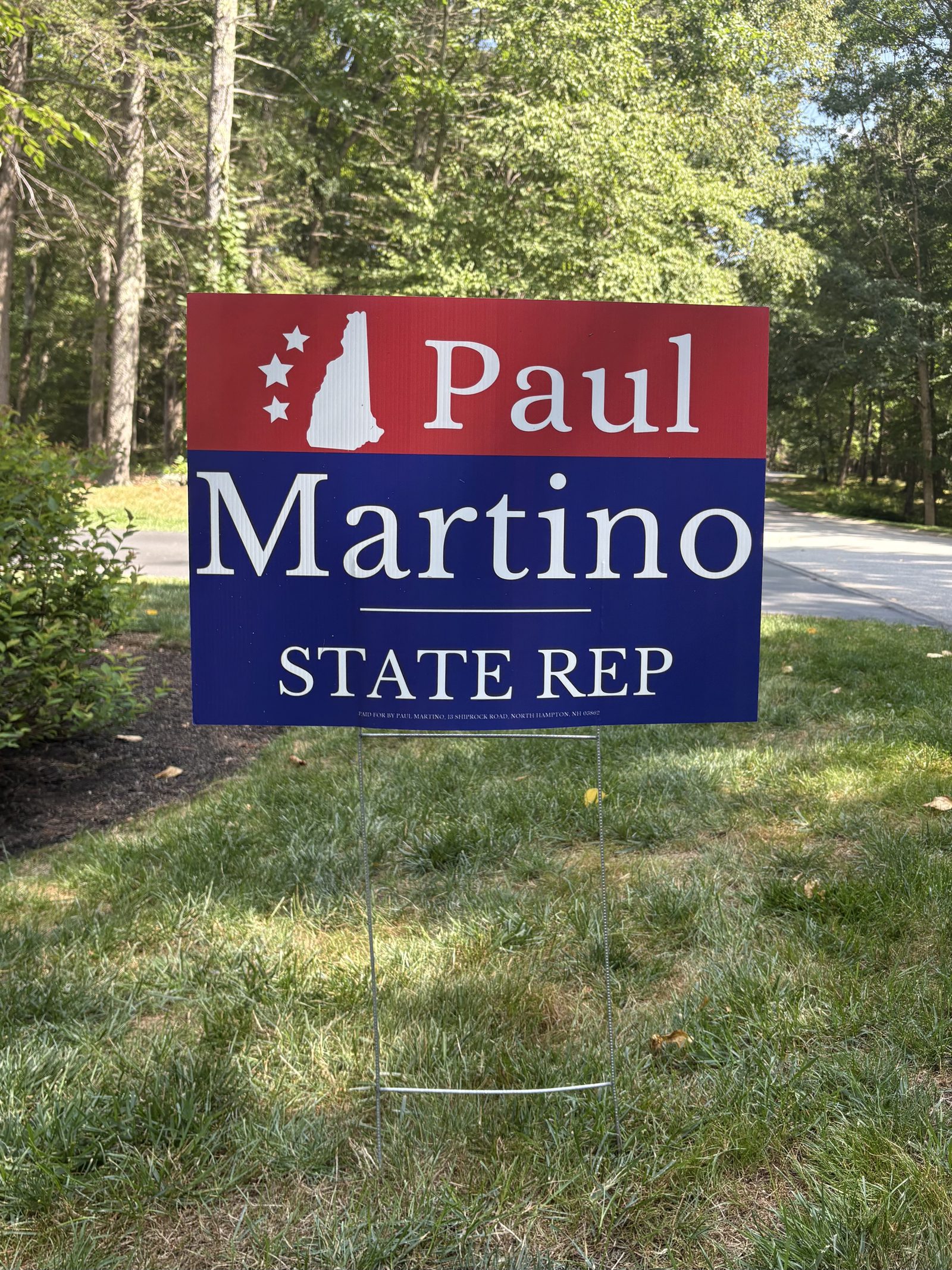 Paul Martino for State Rep campaign sign