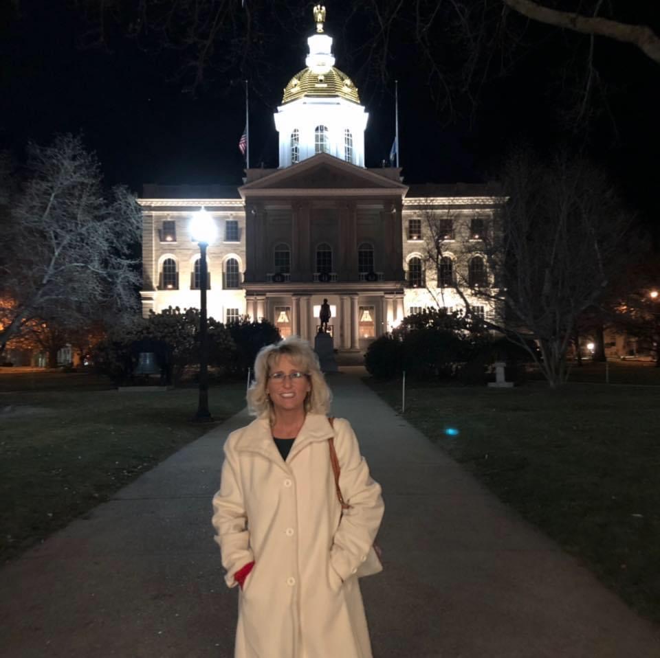 State House at night