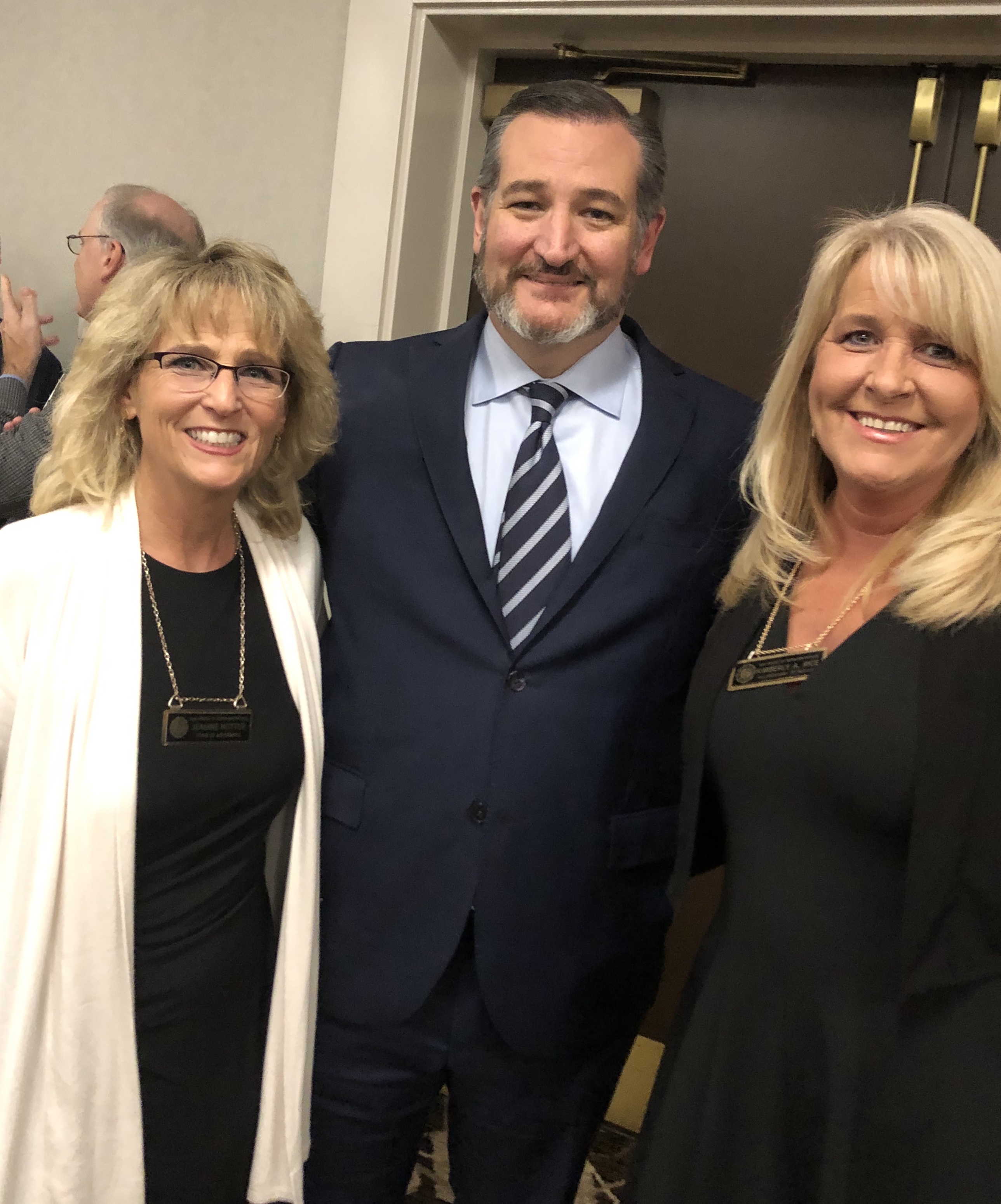 Jeanine with supporters