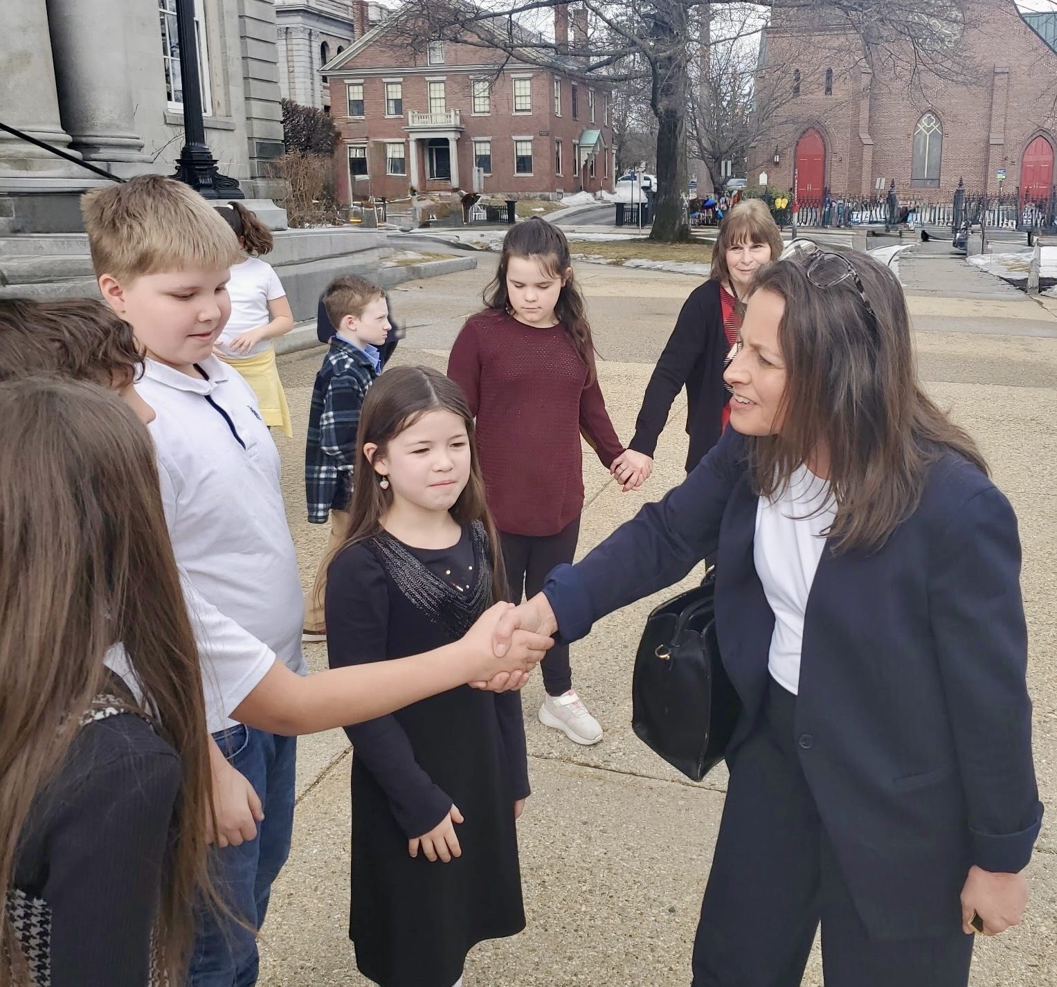 Katy Peternel with constituents in Carroll County, NH