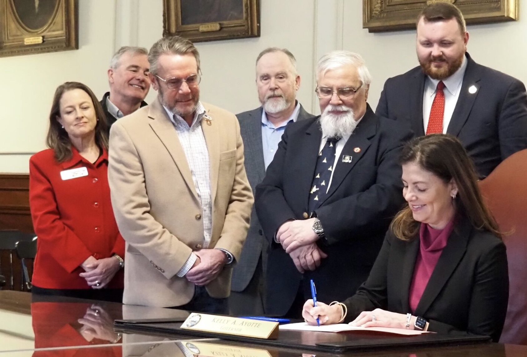 Katy Peternel at NH State House bill signing ceremony