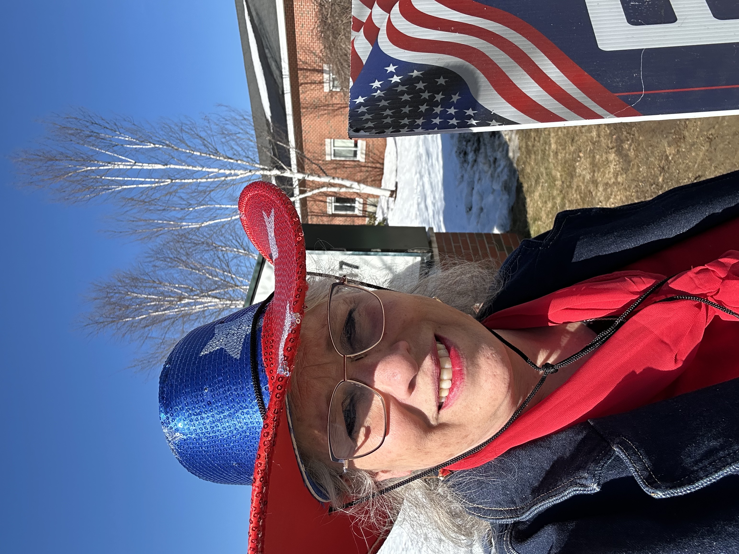 Cindy Bennett campaigning