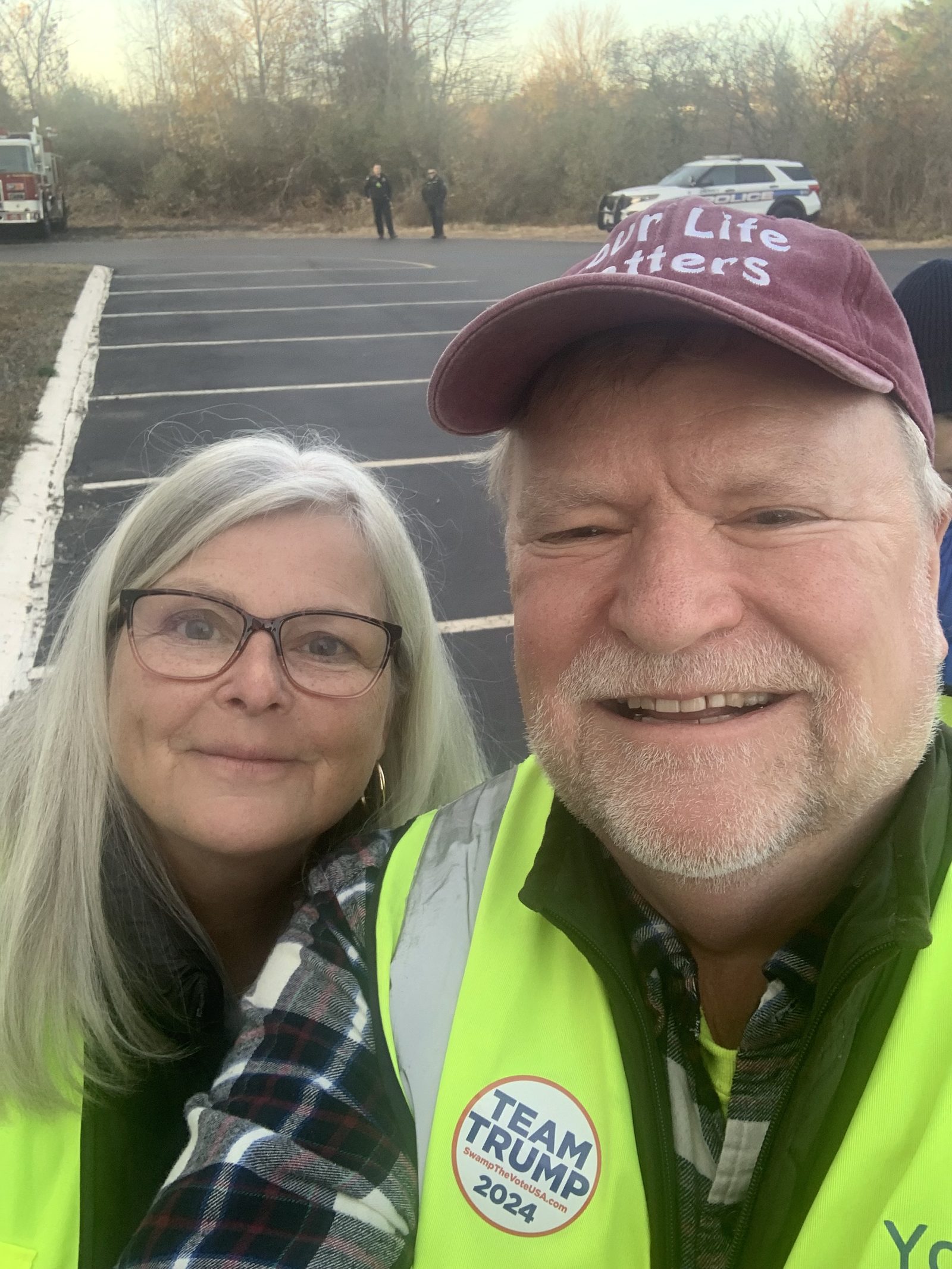 Peter campaigning