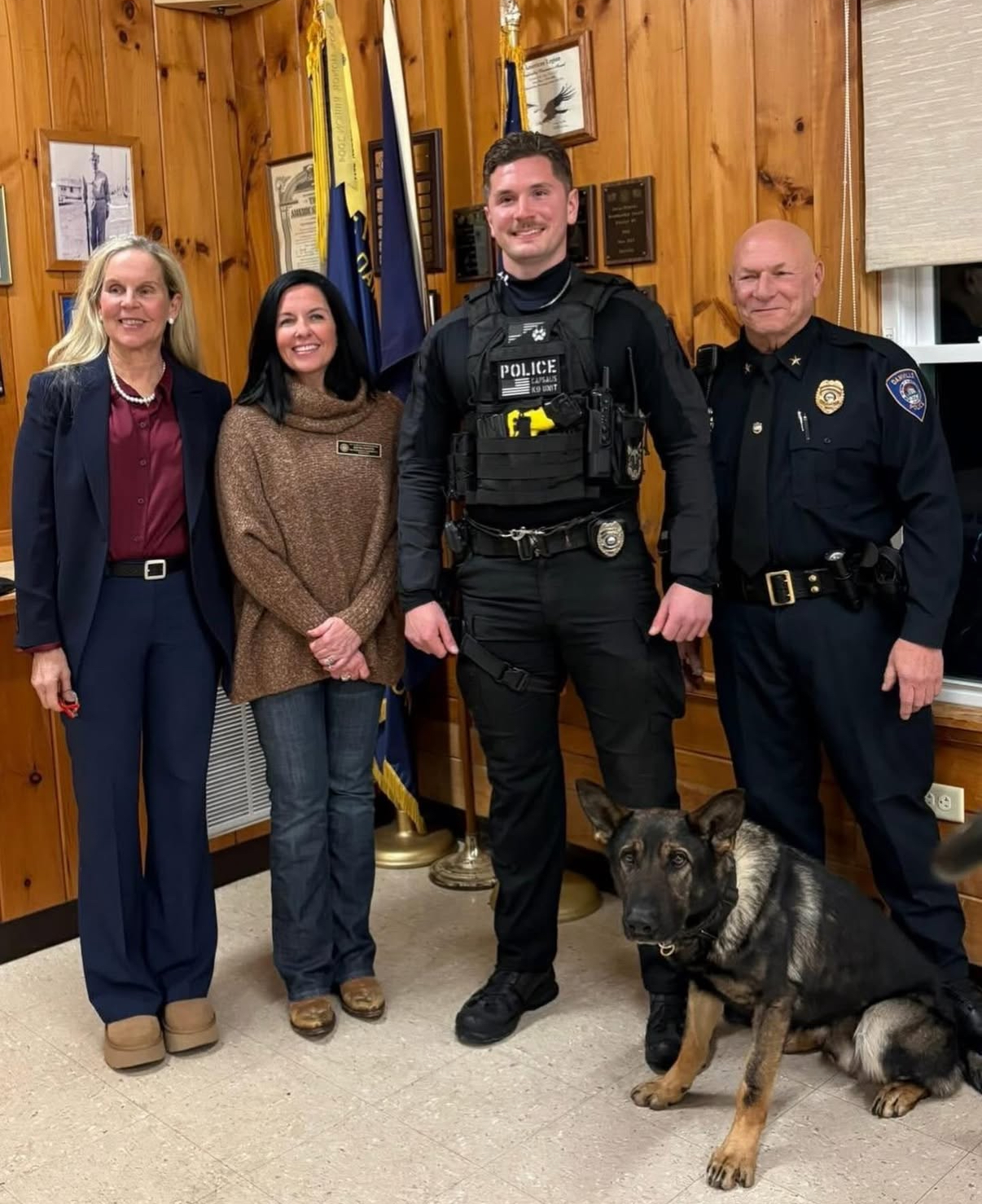 Sayra with law enforcement