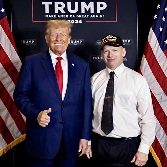 Andy Dow at a campaign event