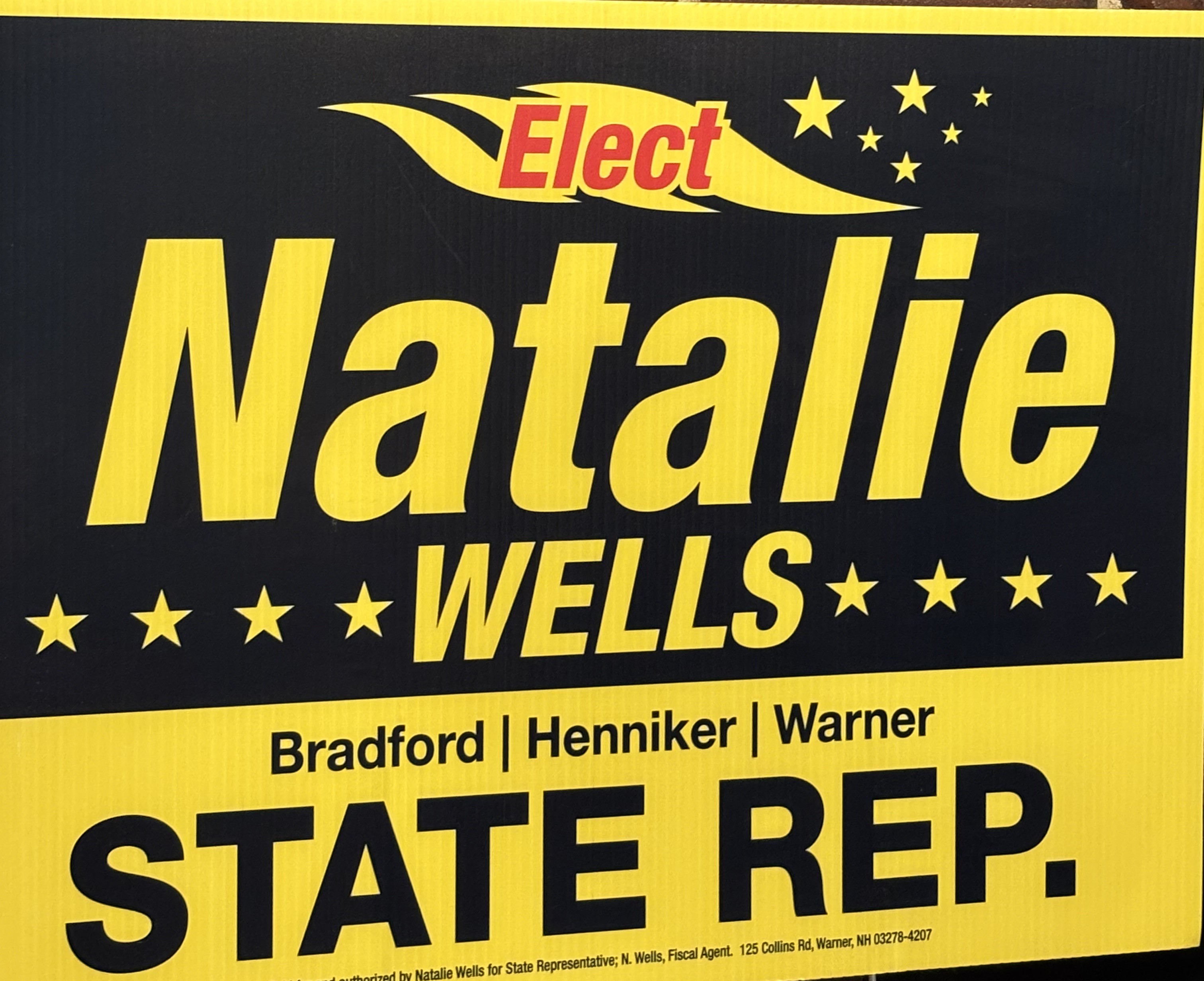 Natalie Wells Campaign Sign