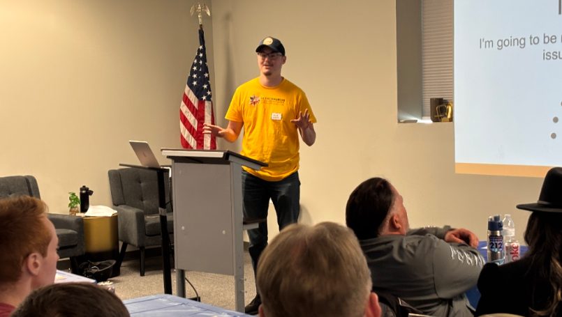 Nick Hobart speaking