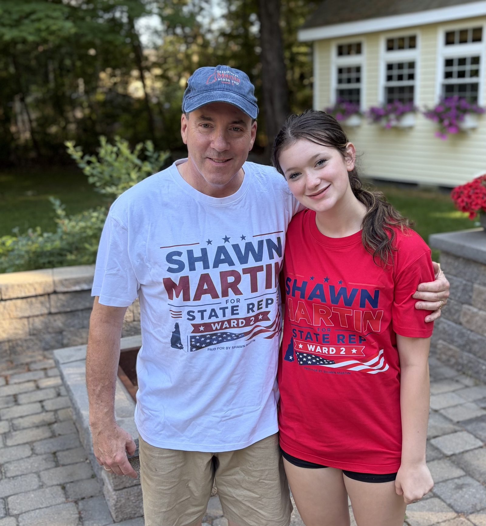 Shawn Martin with his granddaughter