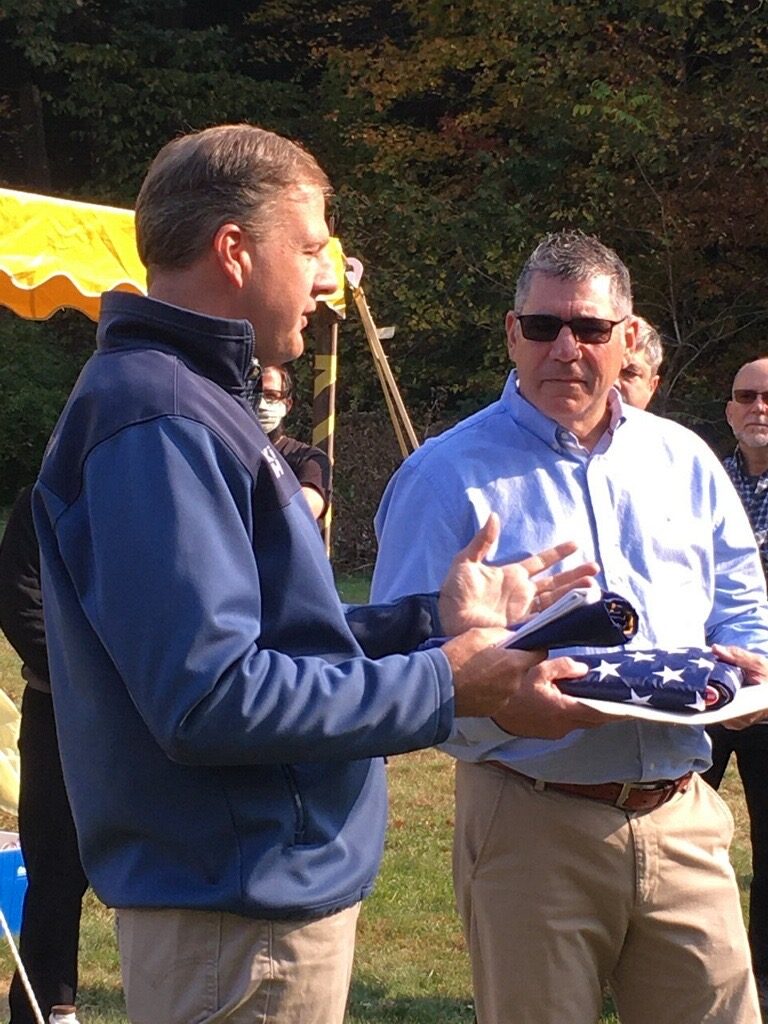 Michael Belanger at a community event
